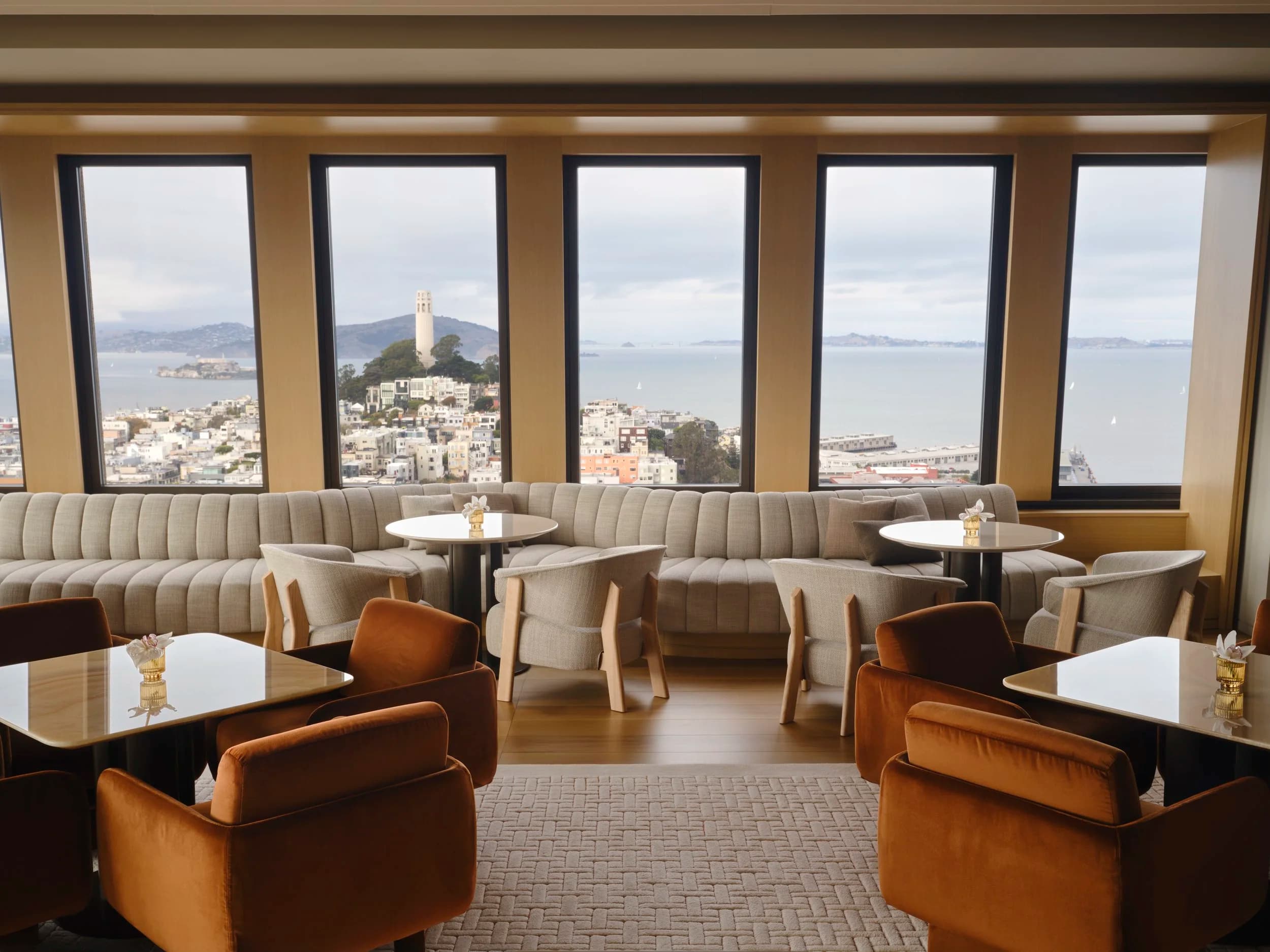 Bay Lounge — window seating overlooking the bay